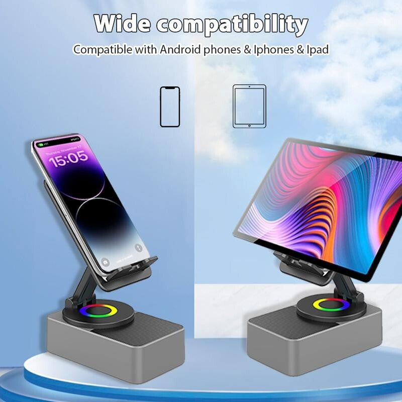 Wireless Audio Bluetooth Speaker 5In1 Phone Holder Emergency Rechargeable