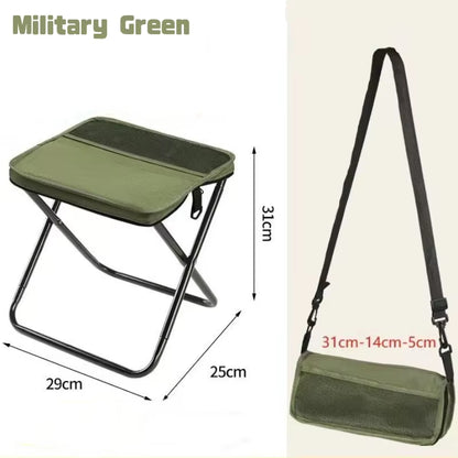 Portable Foldable Backpack Stool Lightweight Compact Camping Chair for Outdoor Fishing Picnic Hiking Travel and Emergency